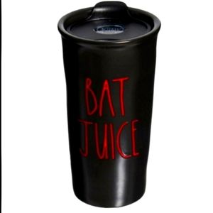 New in box Rae Dunn Bat Juice Ceramic Travel Mug